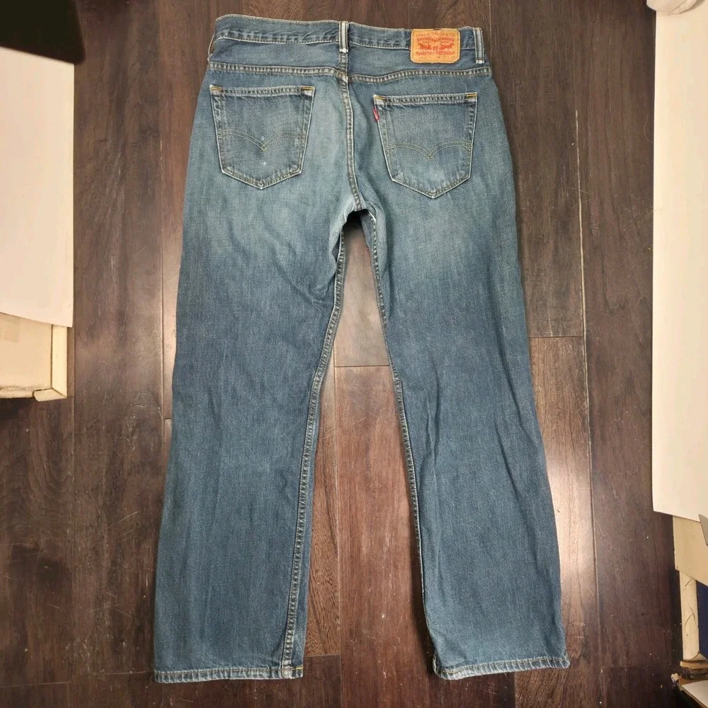 Levis 559 Relaxed Straight Jeans Mens 33x32 Blue Denim Measures 34×32